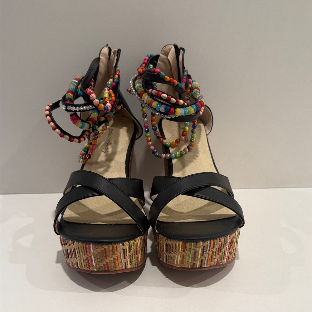 Multicolor Beaded Women's Sandals